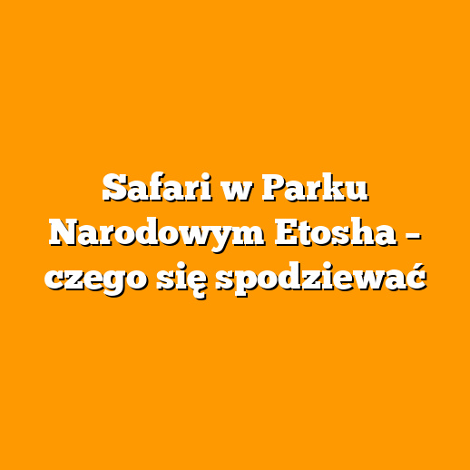 Safari w Parku Narodowym Etosha – czego się spodziewać