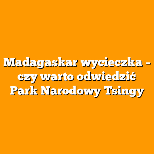 Madagaskar wycieczka – czy warto odwiedzić Park Narodowy Tsingy