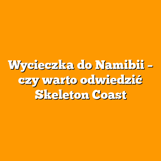Wycieczka do Namibii – czy warto odwiedzić Skeleton Coast