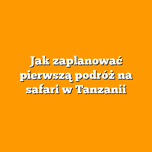 Jak zaplanować pierwszą podróż na safari w Tanzanii